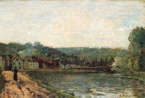 Bords de la Seine à Bougival av Camille Jacob Pissarro
